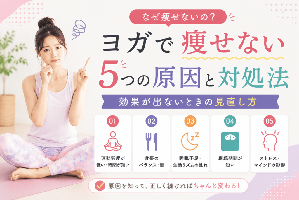 ヨガで痩せない5つの原因と対処法｜効果が出ないときの見直し方